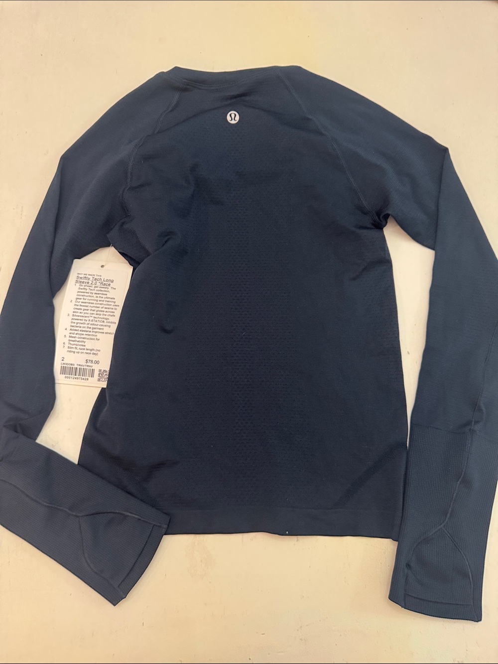 lululemon athletica swiftly tech Long Sleeve Crew Top - Navy - Picture 6 of 6
